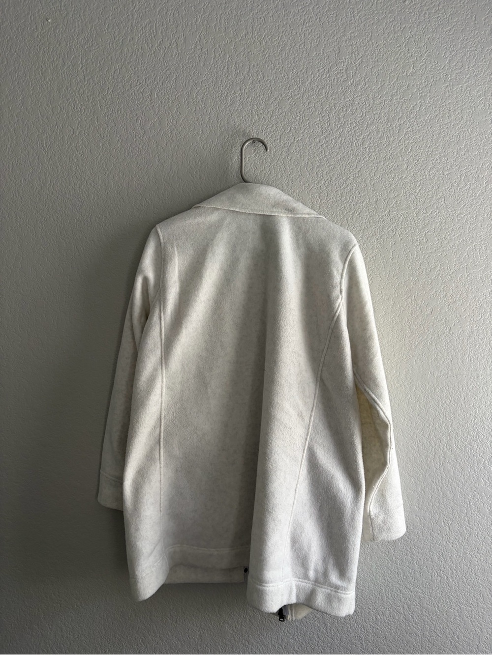 Lands' End Women's Cream Long Snap-Front Coat - Picture 4 of 4